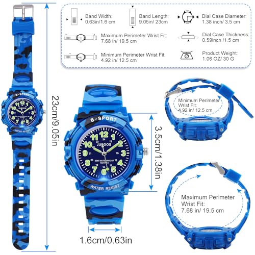 Image of Juboos Kids Watch Analog for Boys Girls, Childrens Waterproof Soft Strap Kids Time Teaching Quartz Wristwatch for Ages 5-15