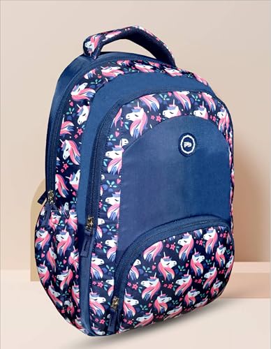 Image of PB Pearlbags LARSEN 21L Printed Casual Backpack,3 Compartment,Premium Fabric,Water Resistant Anti Theft,School & College Bag for Boys and Girls,Office & Travel Bag for Men and Women,46X31X15 Cms