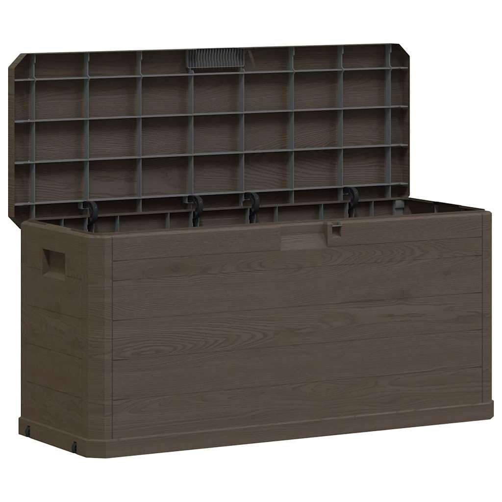 Scatola portaoggetti da giardino 280 litri, in plastica resistente, per cuscini, cuscini, copertine e attrezzi, grande spazio di archiviazione esterno ed interno, design