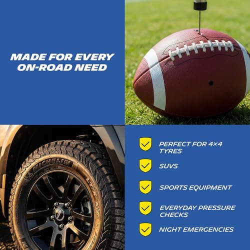 Image of MICHELIN Programmable Rapid Digital Tyre Inflator for 4x4 & SUVs | 12V High-Performance Air Compressor with Direct Drive Technology, Pre-Set Pressure, Auto Shut-Off, LED Light, Long Hose & Carry Bag