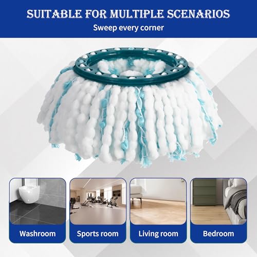 4 Stück für Leifheit Bodenwischer Ersatzbezug, Clean Twist Disc, für Leifheit Wischmop, Ersatzkopf für Leifheit Clean Twist Disc Mop Micro Set, für alle Bodenarten Schmutzaufnahme