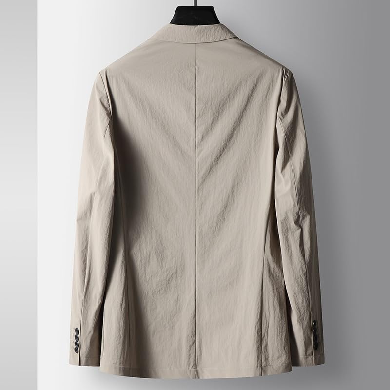 Men's Spring Fall Solid Color Business Casual Suit Jacket Mid-Aged Young3