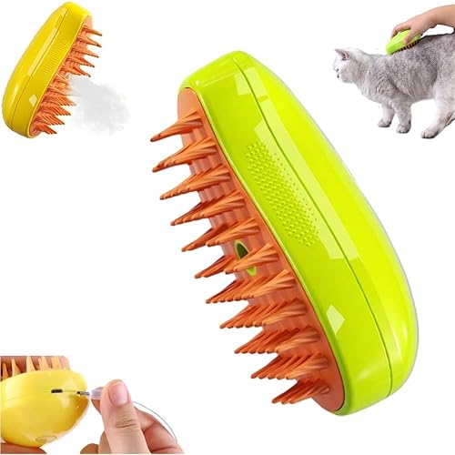Cepillo de vapor para gatos, cepillo de vapor para gatos, cepillo limpiador de pelo de mascotas para gatos, cepillo de vapor para gatos, cepillo de