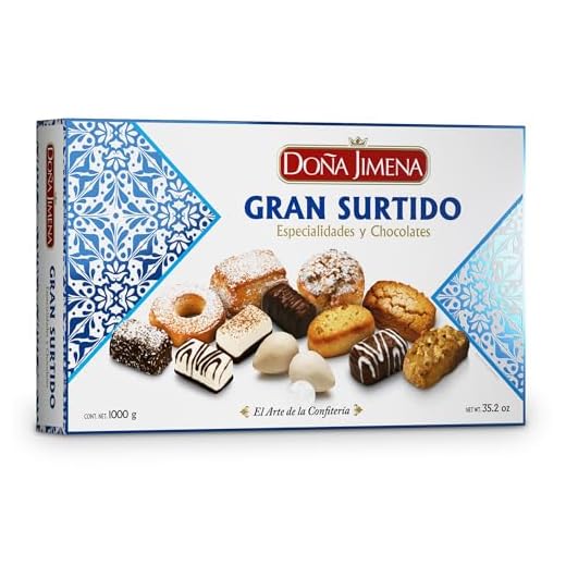 Doña Jimena Gran Surtido de Dulces Tradicionales 1000 Gramos, Especialidades y Chocolates Mini Pralinés Sabores Variados, Típico Dulce Navideño Receta Artesanal