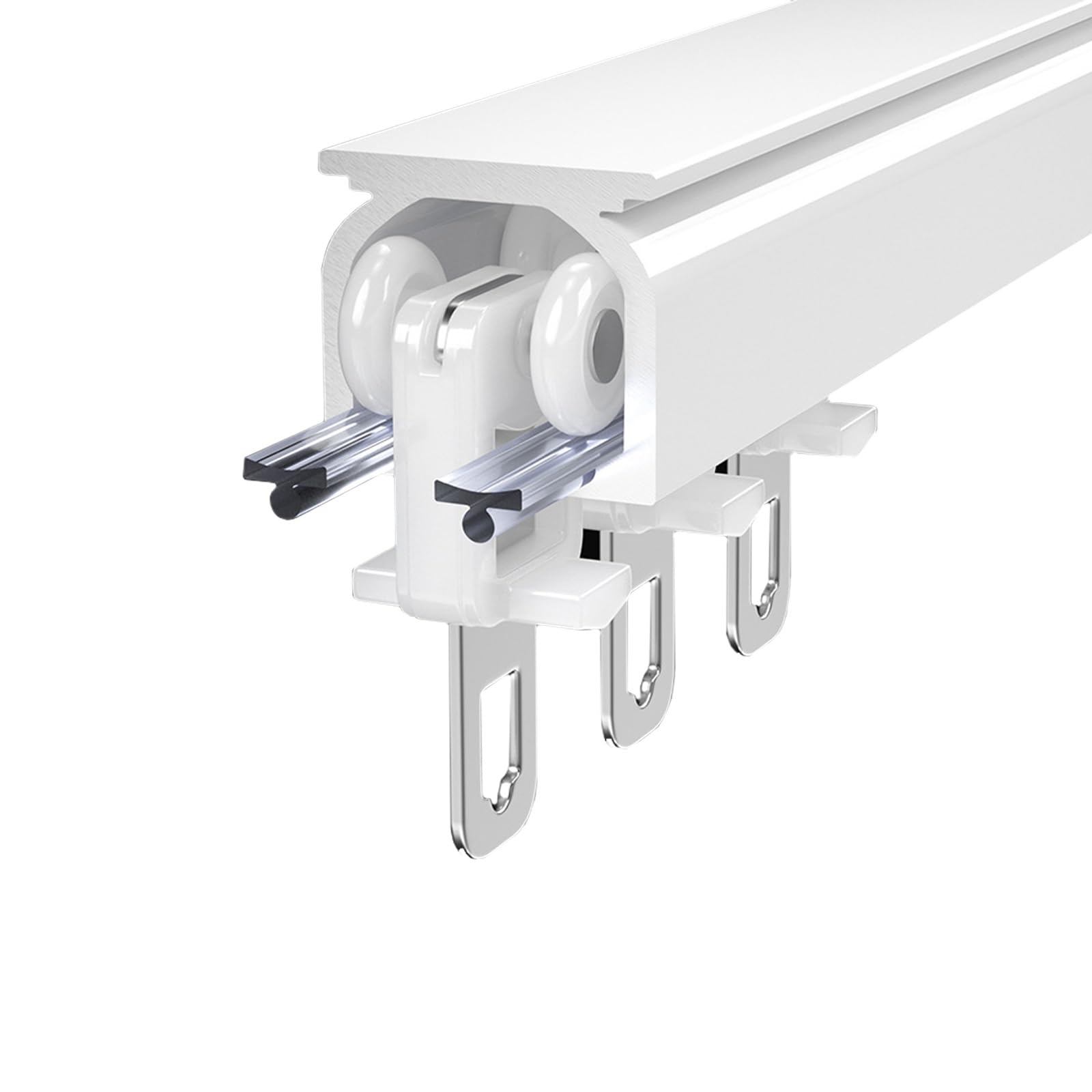 LIYI929GP Ceiling Or Wall Mount Curtain Tracks - 2M 3M 6M Ceiling Track For Curtains - Flexible Room Divider Curtain Rods - Aluminum Alloy Curtain Track Rail Set With Roller Hooks, Easy To Install