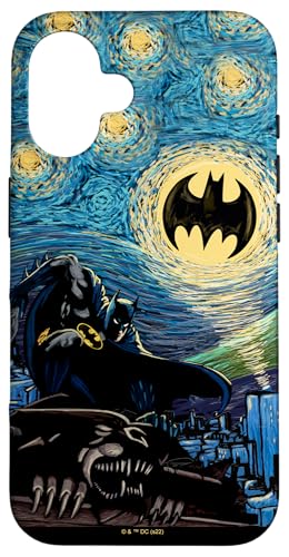 DC Comics Batman Starry Night Style Painting Case for iPhone 16