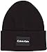 Produktbild Calvin Klein Herren FINE Cotton Rib Beanie K50K510986 Gestrickte Mütze, Schwarz (Ck Black), OS