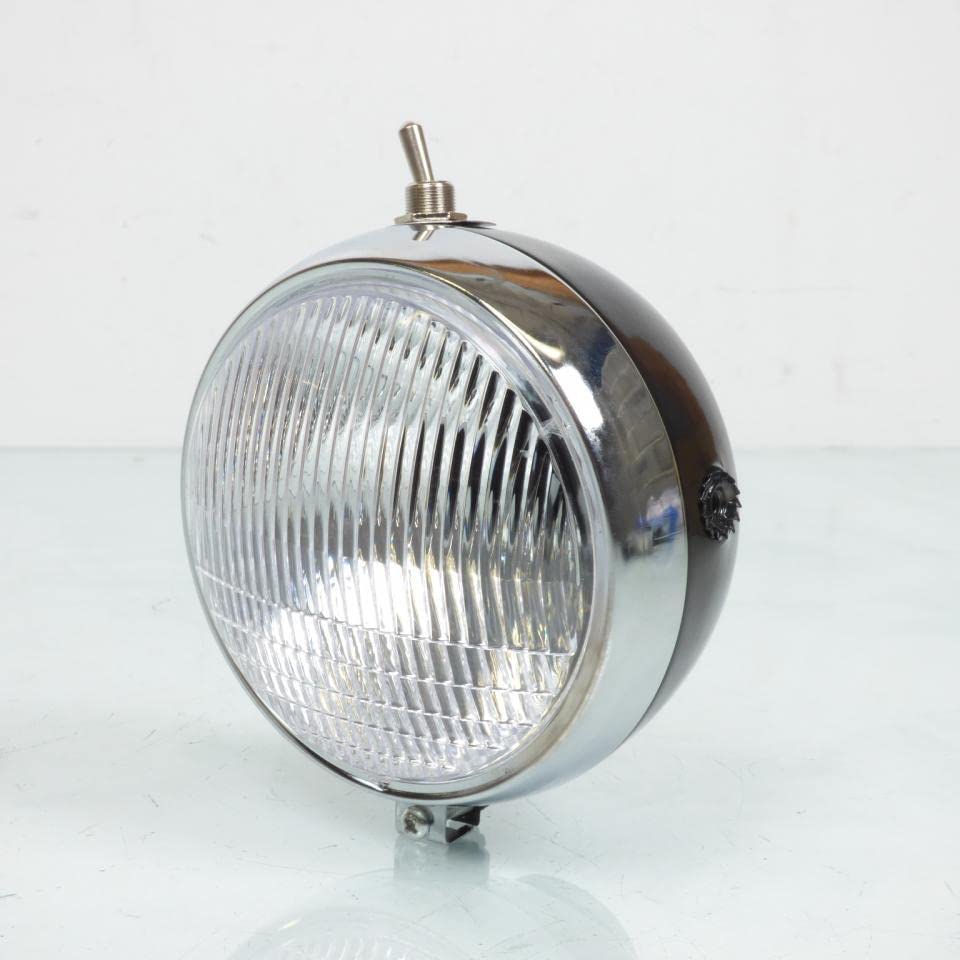 Phare optique avant rond noir 134mm Peugeot 103 Mobylette 50cc P2R