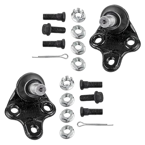 Image of Detroit Axle - 12pc Front End Suspension Kit for Toyota Rav4 01-05, Lower Control Arms Tie Rods Lower Ball Joints Front and Rear Stabilizer Sway Bars 2001 2002 2003 2004 2005 Replacement