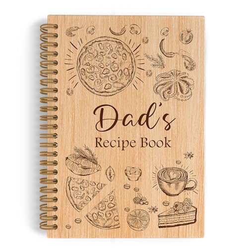 Carnet à spirale pour la cuisine de papa : livre de recettes ligné au format pratique 14 x 21 cm