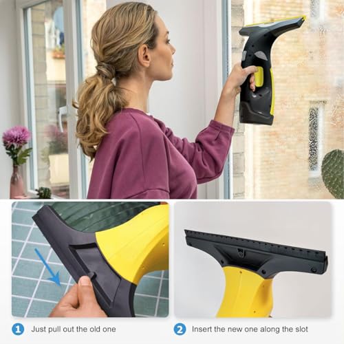 Gummilippe für Kärcher Fenstersauger - 2 Stück Kärcher Fenstersauger Zubehör - Abziehlippen 280mm Kompatibel mit Kärcher WV2 WV5, für Glas Fenster Kacheln Duschtüren
