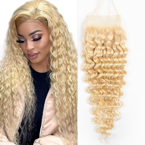 613 Closure Deep Wave Blonde C