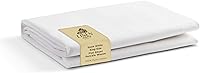 Vista 22 de Sábanas de 100% algodón percal, tamaño King, 1 sábana encimera, ropa de cama fresca, resistente y transpirable, blanco