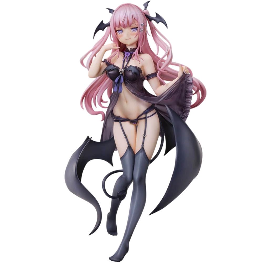 Succubus-chan - Figura de anime, ilustración de 28 cm | SweetDemon - Figura de acción de manga chica, modelo de pie de PVC, adorno de dibujos animados