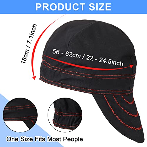 Gorros de soldador ignífugos reversibles de algodón 2 pzas miniatura 2