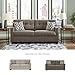 Signature Design by Ashley Mahoney Contemporary 2-in-1 Tufted Sofa Sleeper with Folding Gel Memory Foam Mattress, Full, Dark Brown