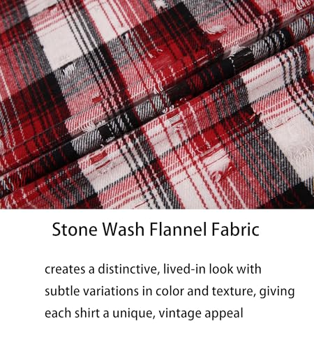 Alex Vando Mens Button Down Shirts Regular Fit Long Sleeve Casual Plaid Flannel Shirt