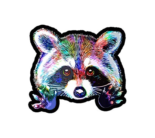 Generic Cute Baby Raccoon Colorful Trash Panda Sticker 3 Inch Decal