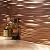 FASÄDE Waves Decorative Vinyl 18in x 24in Backsplash Panel in Polished Copper (5 Pack)