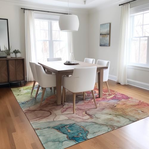 Tapete azul rectangular 9 x 12 pies Addison Rugs miniatura 2