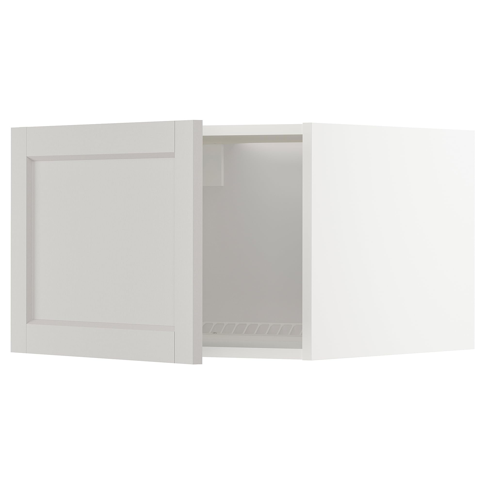 Surmeuble METOD Lerhyttan blanc et gris clair aux finitions soignées