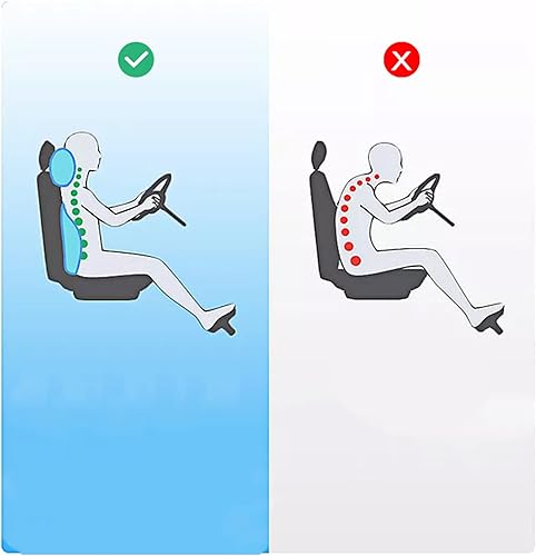 Miniatura 5 de Kit de cojín de respaldo y reposacabezas de automóvil alivia el dolor de cuellolumbar y tensión muscular cojín ergonómico de espuma viscoelástica