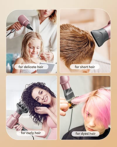 Wavytalk Ionic Hair Dryer Blow Dryer With Diffuser Concentrator Nozzles Comb And Holder For Easy Storage Negative Ions Dryer With Ceramic Technology As Salon Light And Quiet 1875W For All Hair Types #TOP7
