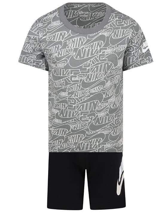 Nike B NSW LEAF DYE SHORT SET 86J217-K0E, gris, 2-3 ans