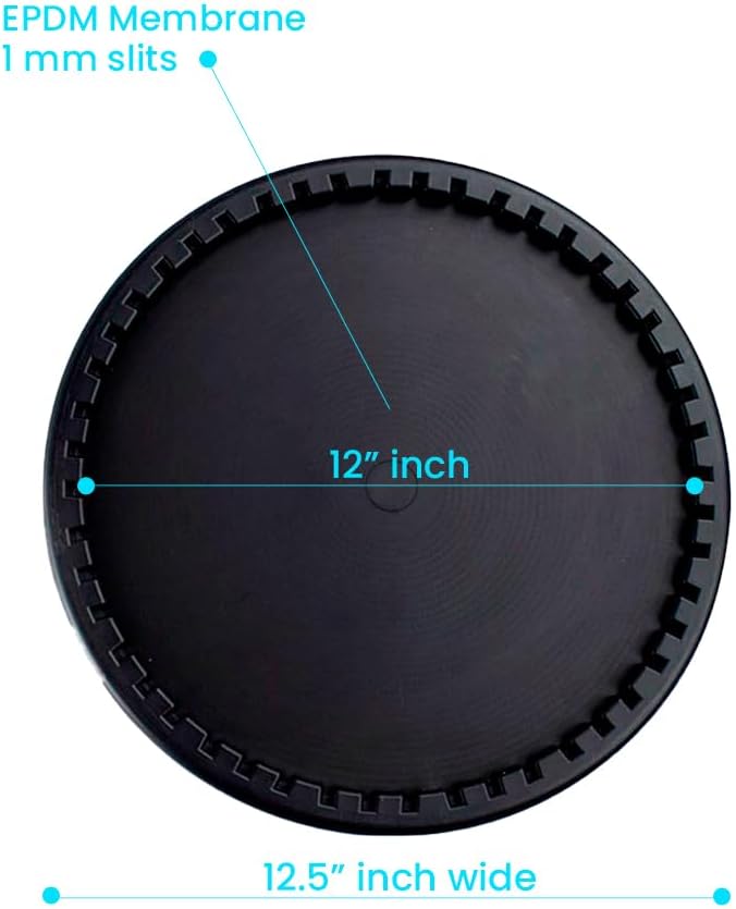 ECD350-E | 12” EPDM Fine Bubble Disc Diffuser | Aerators for Ponds, Lakes and Aquarium or Water Treatment | 3/4 MNPT nipple | SSI Aeration Original (1)