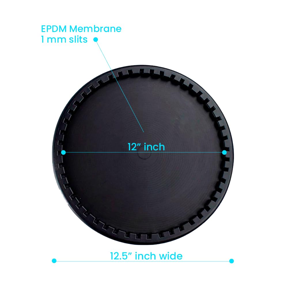 ECD350-E | Diffusore a disco in EPDM Fine Bubble Disc da 30,5 cm | Aeratori per laghetti, laghi e acquari o trattamento acque | capezzolo 3/4 MNPT | SSI Aeration Original