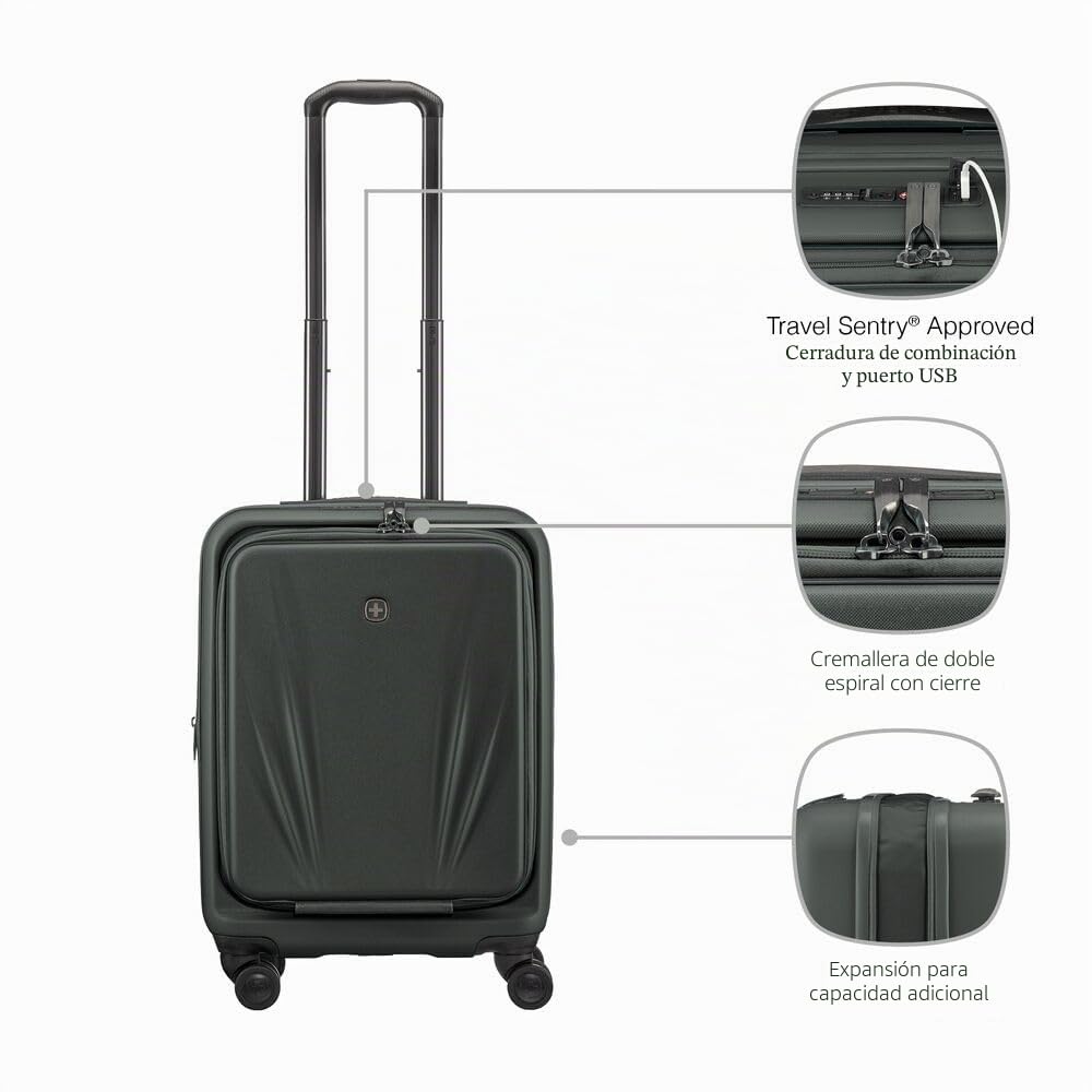Wenger Skyon Maleta de Carcasa rígida con 4 Ruedas, Trolley, Cierre de Seguridad, Mujer, Hombre, Viajes, Vacaciones