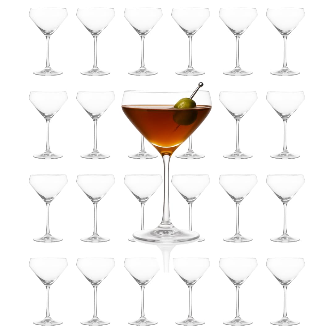 LEMONSODA Hand Blown Classic Martini Glasses, 10oz, Set of 24, Model 2270