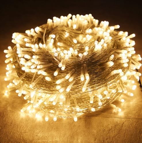 Luminária Pisca Cordão 100 Leds 8 Metros Natal Decoração Luzes Pi...