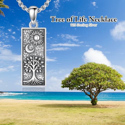 PELOVNY Abalone Necklace 925 Sterling Silver Butterfly Dragonfly Hummingbird Necklace Tree of Life Jewelry Christmas Birthday Gifts for Women Mom Grandma Her3