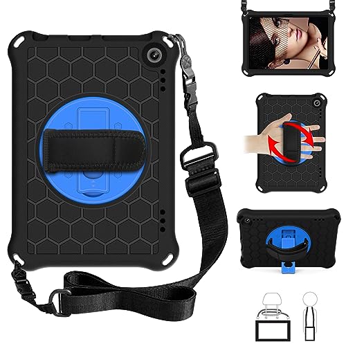 Foam Case for Amazon Fire HD 8 & HD 8 Plus (10th/12th Generation, 2020/2022 Release), Shockproof Case with Shoulder Strap/Hand S