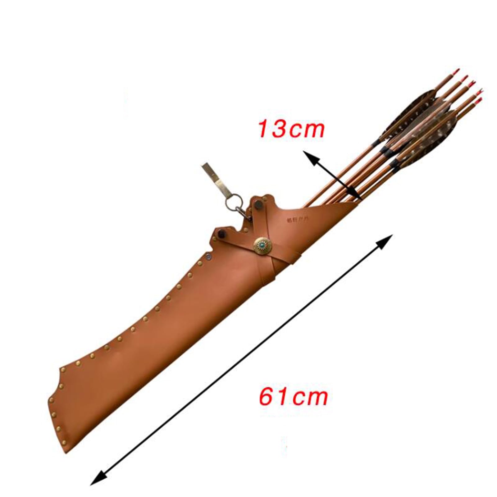 Porte Carquois Ceinture Médiéval En Simili Cuir - Poche Flèche Chasse
