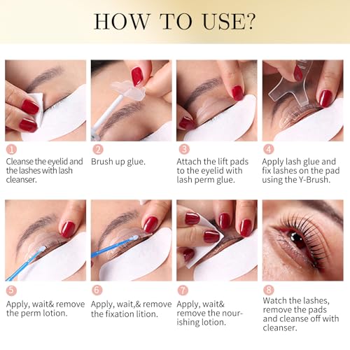 7. Bild von Wimpernlifting Set, Lash Lifting Wimpern Perming Kit Lash Lift Wimpern Curling Wimpernlaminierung Professionell Wimpernverlängerung, Lange andauernd