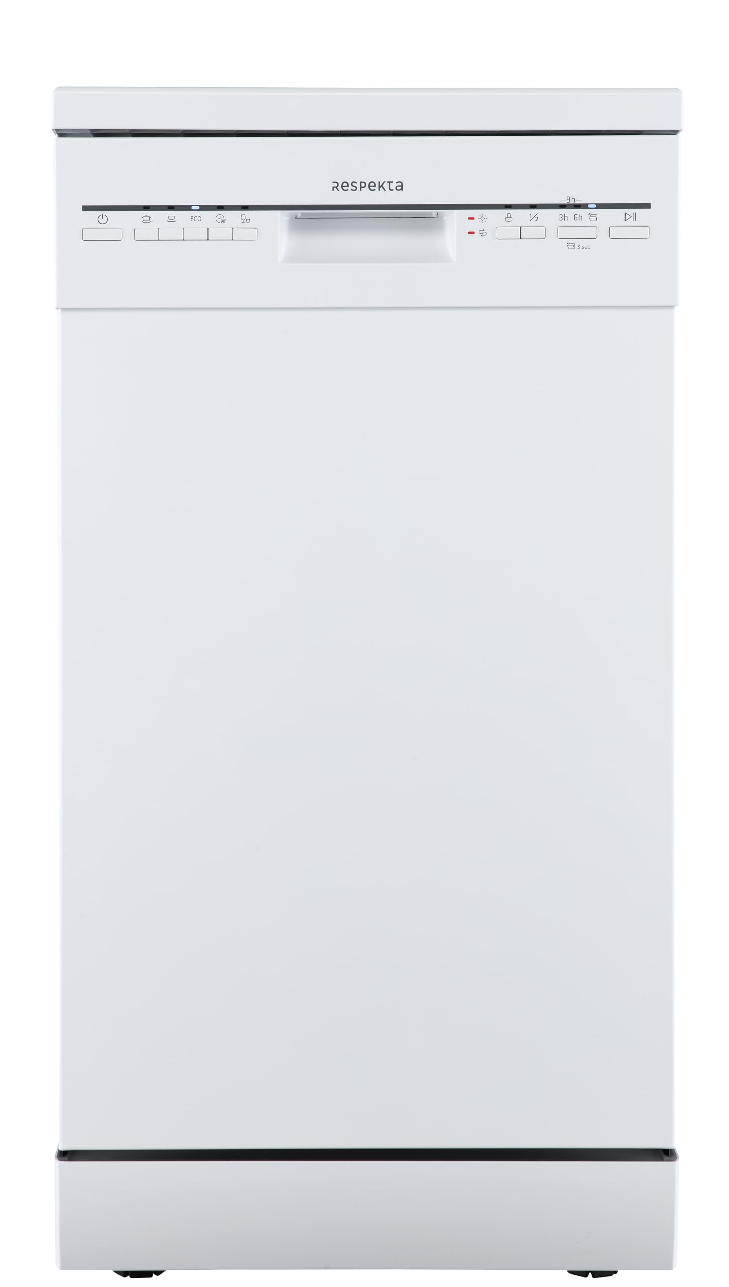 Respekta Bena Unterbau-Geschirrspüler 45 cm 5 Programme 49 dB Energieeffizienzklasse D Weiß