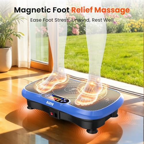 Image of AXV Vibration Plate Fitness Platform Exercise Machine Vibrating Shaking Full Body Shaker Workout Vibrate Stand Shake Board Sport for Weight Loss Fat Burner for Gym Home Office
