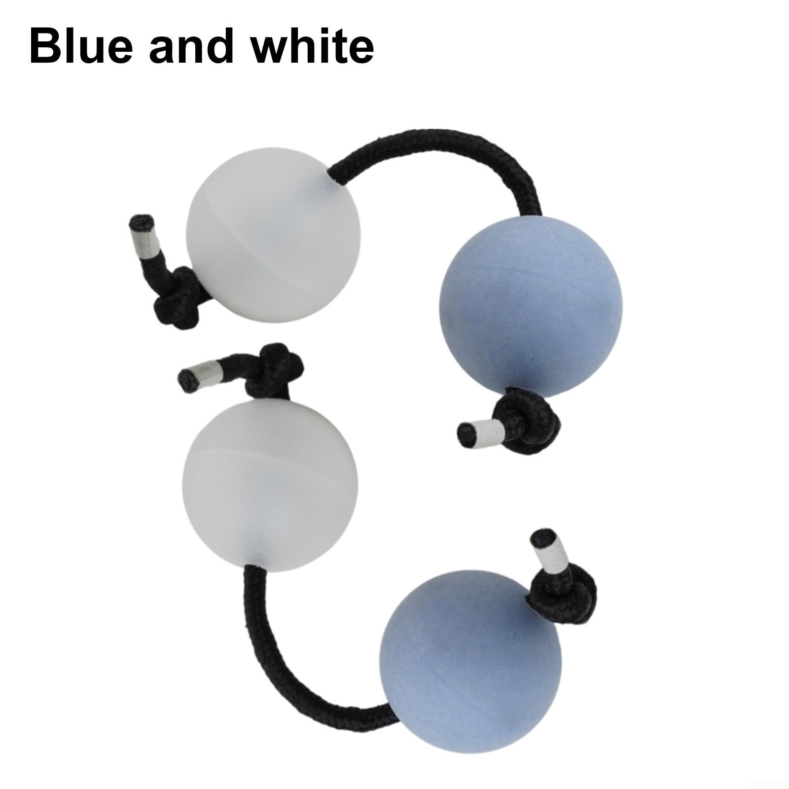 Sand Eggs Asalato Percussion Instrument Lot de 2 shakers africains avec corde pour rythme musique 5 cm Bleu et blanc