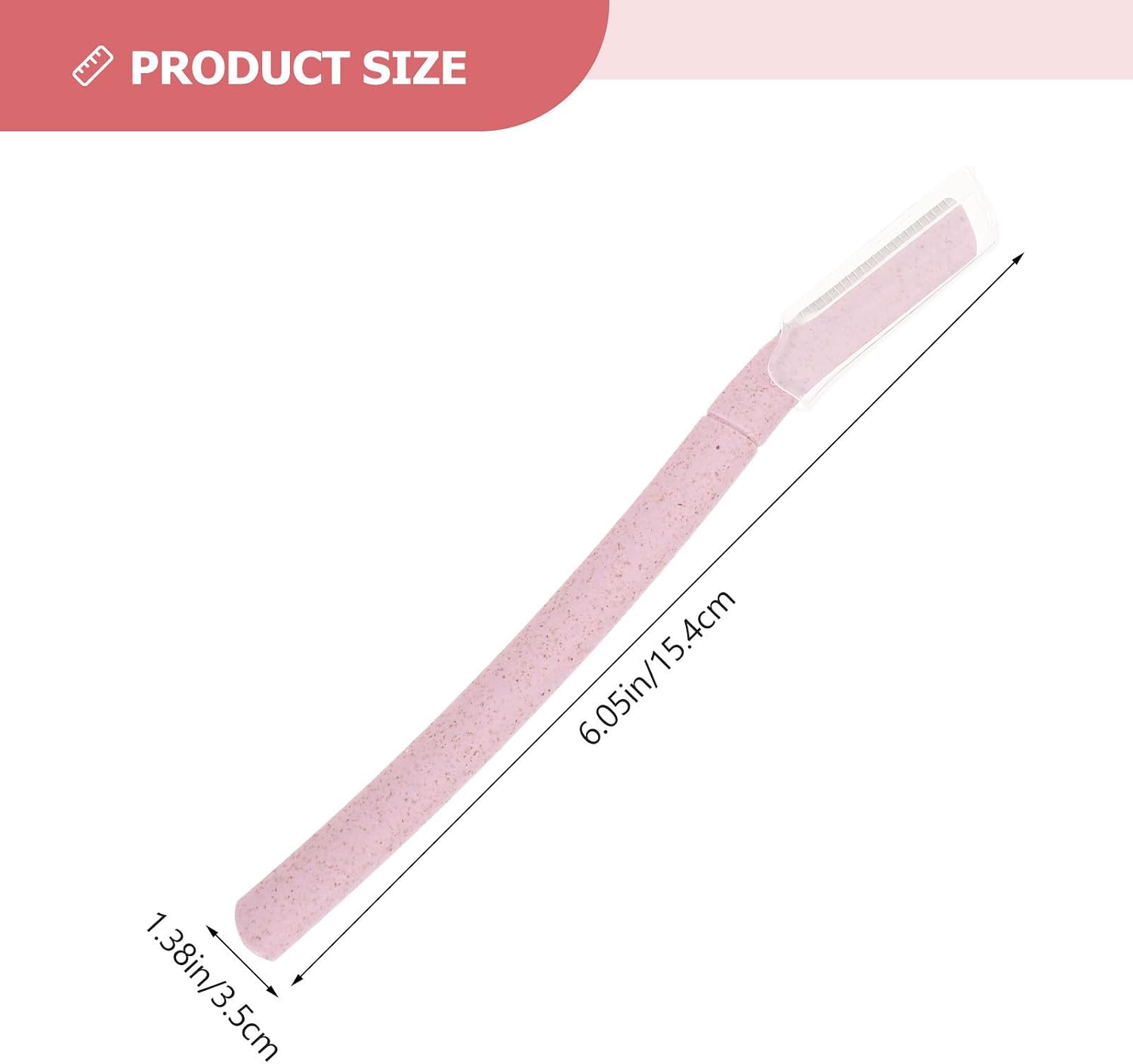 Eyebrow Razor Grooming Kit with Stainless Steel Blades 6 Piece | Eyebrows and Facial Hair, ABS Handle with Comfortable Grip, Lightweight Compact Design, Bathroom Use