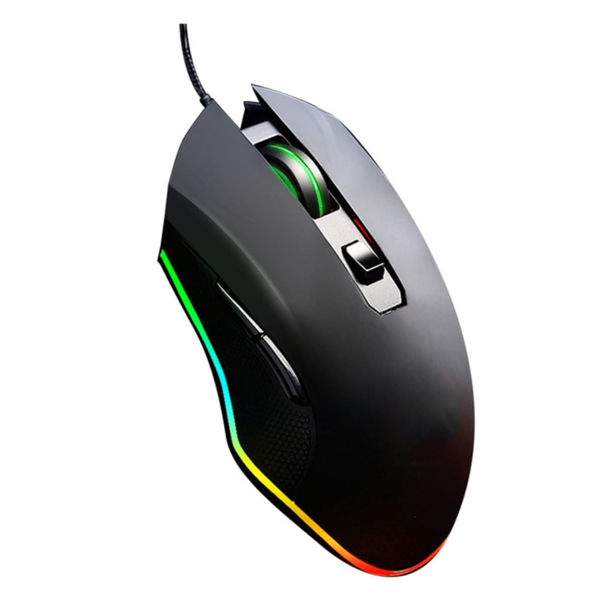 Mipcase Tastiera Gaming Retroilluminata con Mouse Nero Set Compatto in Abs Design Semplice per Videogiochi e Intrattenimento a Casa per Giovani