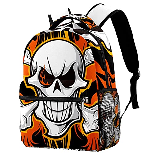 Sac à dos voyage motif tête de mort pour les sorties scolaires et vacances