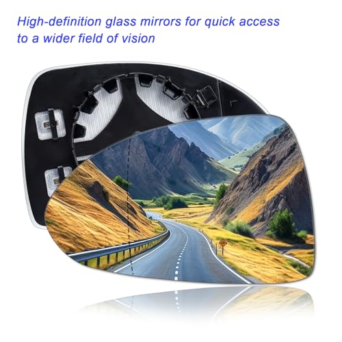 Spiegelglas für Opel Corsa D 2006-2014 Corsa E 2014-2019 Außenspiegel Glas Fahrerseite Beheizbar Ersatzspiegelglas Außenspiegel Asphärisch Auto Spiegelglas Links Seitenspiegel Glas Ersatz
