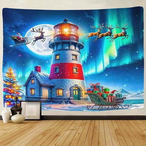 Tenture 3D pour garçons et filles décoration chambre motif Noël 180x230cm