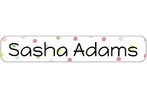 68 Laundry-Safe Personalized Name Bubbles for Daycare & School