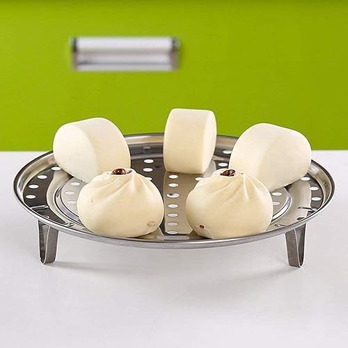 Estante de vapor para el hogar, utensilios de cocina de acero inoxidable, soporte grueso para cocinar al vapor (6 pulgadas)