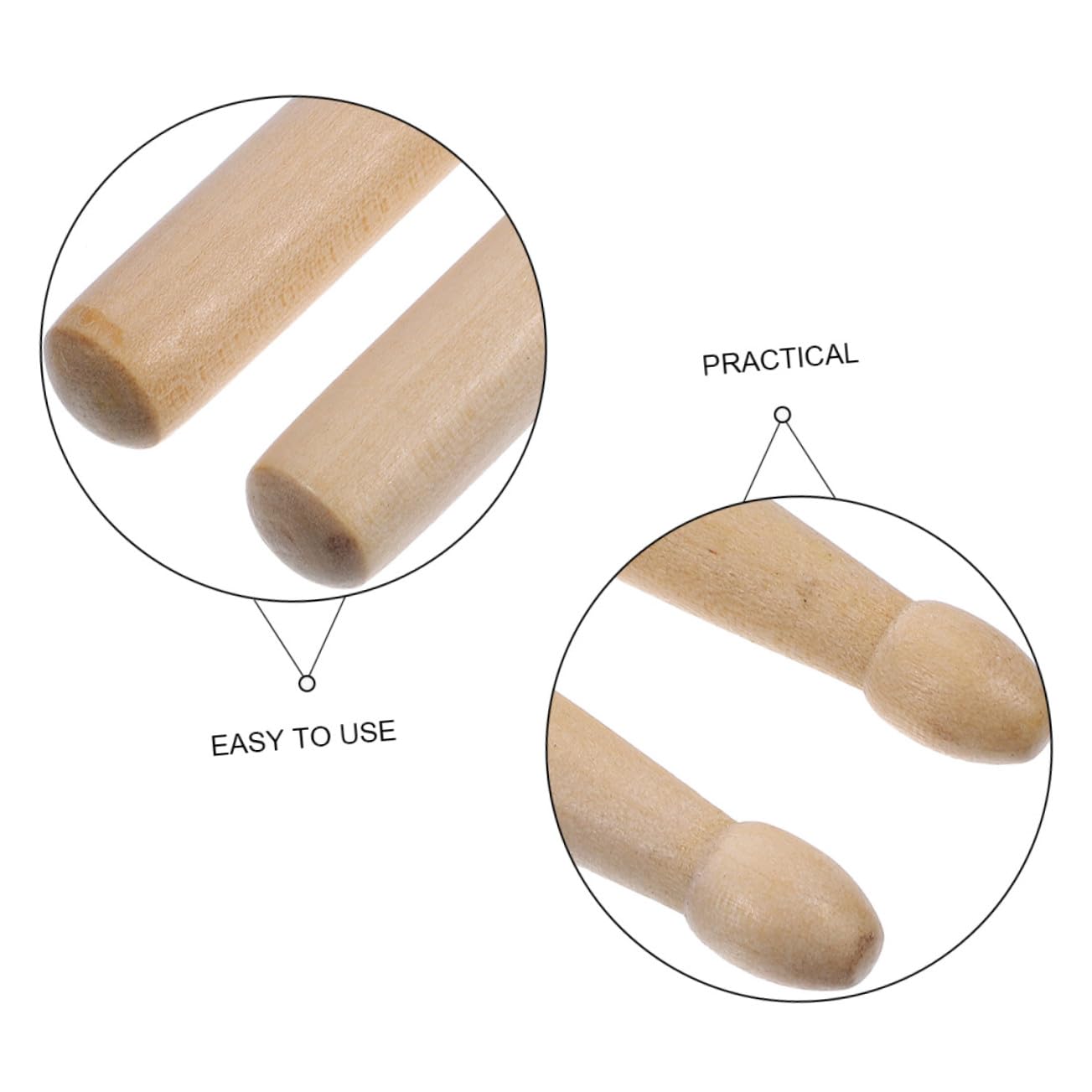 5a Holz Drumsticks 12 Paar für Schlagzeug, Anfänger und Profis | Beige, Präzise Verarbeitet und Ausgewogen, für Unterricht und Bands, 12 Stück-pack