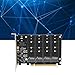 4 Port NVMe to PCIe Host Controller Expansion Card, M.2 NVME to PCIe X16 Adapter, Support 2230 2242 2260 2280, System Free Drive, 4×32Gbps, with Mounting Accessories (ph44)