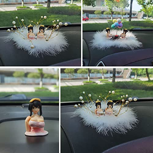 Trusogie VES668 2Pcs Chest Shaking Ornaments, Shake Shake Girl Car Dashboard Decorations, Tide Play Doll Bobbleheads thumb #2